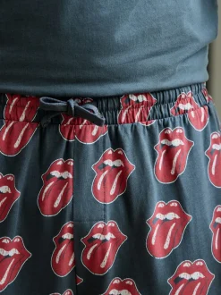 Gris/rouge - Ensemble de pyjamas The Rolling Stones à manches courtes