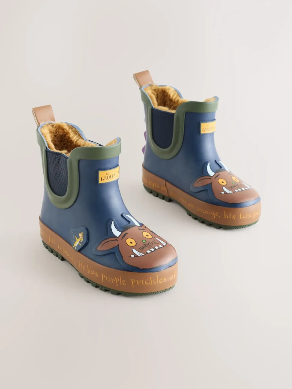 Gruffalo bleu marine - Bottines en caoutchouc avec doublure chaude