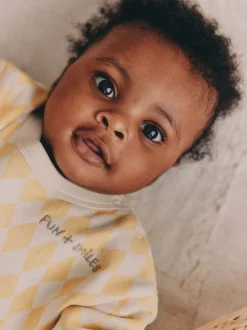 Harlequin jaune - Barboteuse en molleton bébé (0mois à3ans)