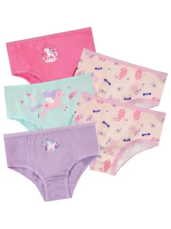 Harry Bear Filles Licorne 100% Coton Caleçons 5 Lot
