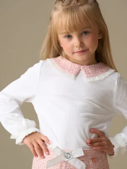 Haut Angel & Rocket Faye à manches longues avec col en tweed