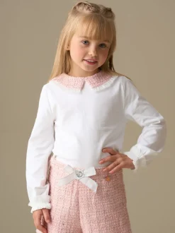 Haut Angel & Rocket Faye à manches longues avec col en tweed