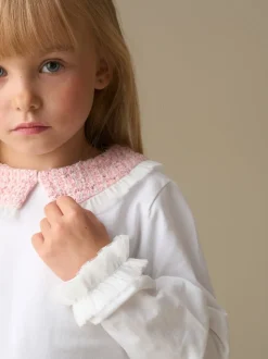 Haut Angel & Rocket Faye à manches longues avec col en tweed