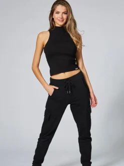 Haut Barbarella sans manches à col haut