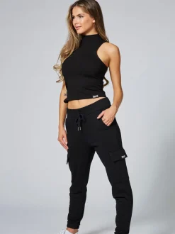 Haut Barbarella sans manches à col haut