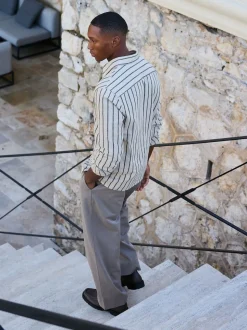 Hors blanc - Chemise MAUVAIS Bocelli à rayure manches longues