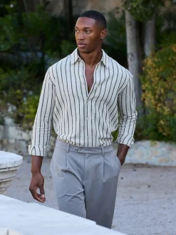 Hors blanc - Chemise MAUVAIS Bocelli à rayure manches longues