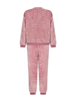 Hunkemoller pyjama violet en polaire cœur