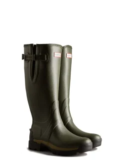 Hunter Wellies Vert Balmoral Grand Side Adjustable Neoprene Doublée Techsole
