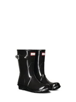 Hunter Womens Original Short Gloss Noir Wellies