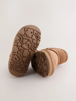 Hydrofuge marron bronzé - Bottes à enfiler en daim