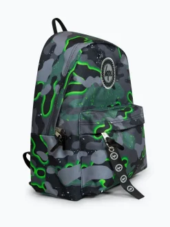 Hype. Sac à dos camouflage glow garçon vert emblématique