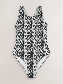 Ikat noir/monochrome - Lot de 2 maillots de bain à col montant