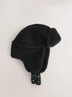 Imitation peau de mouton noire - Chapka