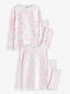Impression de licorne rose - Pyjama Kind to Skin 2 Lot (9mths-12yrs)