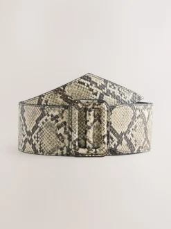 Impression de serpent - Large ceinture en PU