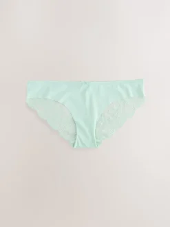 Impression florale noire - No VPL Lace Back Briefs 5 Pack