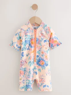 Impression florale rose - Maillot de bain Sunsafe (3mths-10yrs)