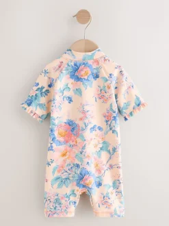 Impression florale rose - Maillot de bain Sunsafe (3mths-10yrs)