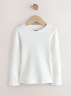 Impression florale rose - T-shirts côtelés à manches longues Lot de 4 (3à16ans)