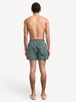 Imprimé Angra en raphia Vert - Shorts de bain Frescobol Carioca Rio