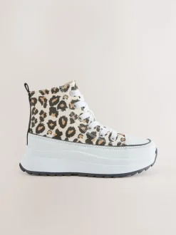 Imprimé animal - Extra Chunky Lace-Up With Zip Trainers