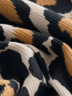 Imprimé animal - Robe côtelée à manches longues (3mois-7ans)