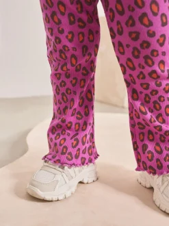 Imprimé Animal cœur rose - Ensemble sweat et legging évasé (3mois-7ans)