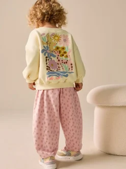 Imprimé animal jaune - Ensemble Sweat-shirt et jogging Coupe ballon (3mois -7ans)