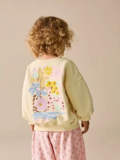 Imprimé animal jaune - Ensemble Sweat-shirt et jogging Coupe ballon (3mois -7ans)