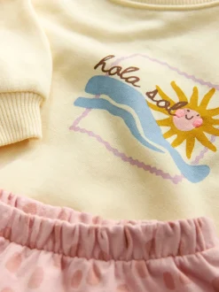 Imprimé animal jaune - Ensemble Sweat-shirt et jogging Coupe ballon (3mois -7ans)