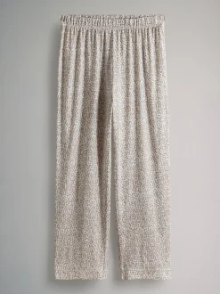 Imprimé animal/rose - The Set lot de 2 pyjamas longs boutonnés en Blend de viscose polyester avec passepoil