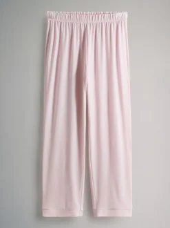 Imprimé animal/rose - The Set lot de 2 pyjamas longs boutonnés en Blend de viscose polyester avec passepoil