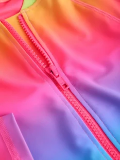 Imprimé arc-en-ciel dégradé - Maillot de bain Sunsafe à manches longues (3mois-16ans)