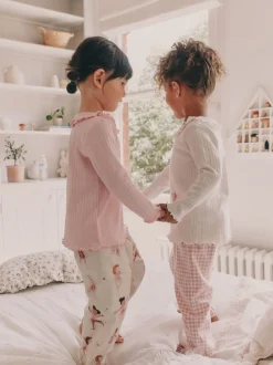 Imprimé ballerine rose - Pantalon de pyjama tissé, lot de 2 (9mois-10ans)