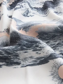 Imprimé bateau abstrait - Chemisier Manchester court Col en V