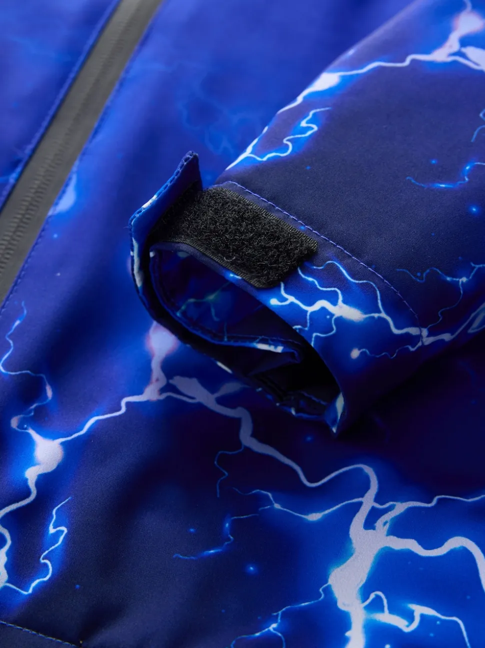 Imprimé Bleu Éclair - Veste à capuche imperméable doublée de polaire (3-17ans)