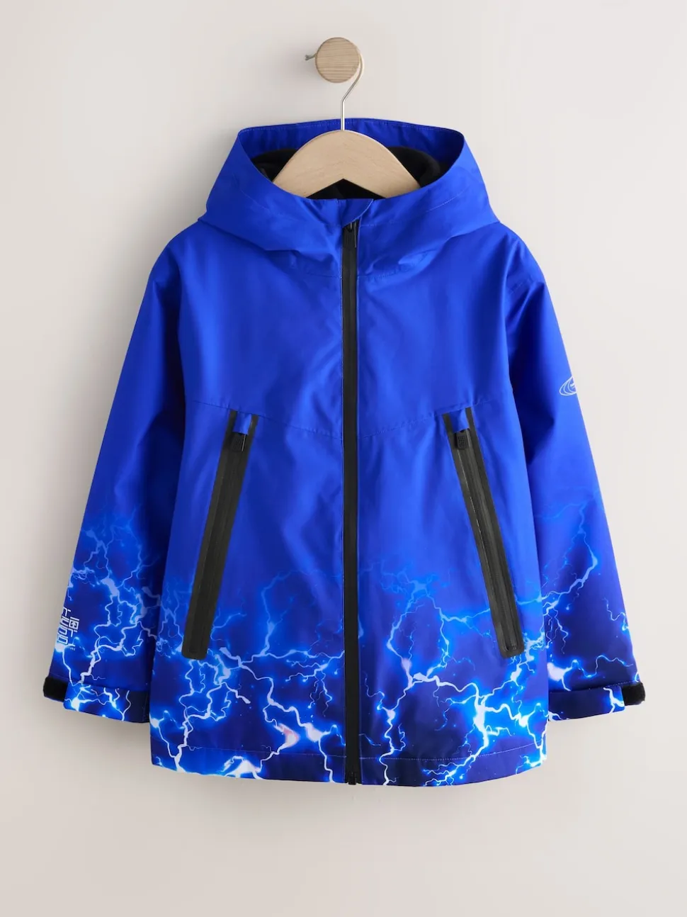 Imprimé Bleu Éclair - Veste à capuche imperméable doublée de polaire (3-17ans)
