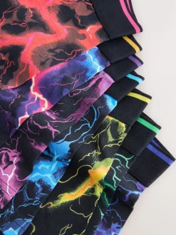 Imprimé éclair multicolore - Lot de 7 boxers (3-16ans)