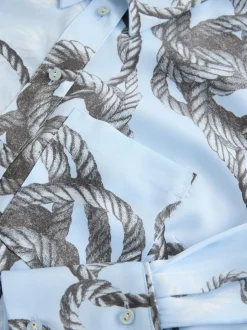 Imprimé corde bleu - Chemise à manches longues