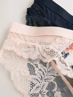 Imprimé crème/bleu marine - Culottes