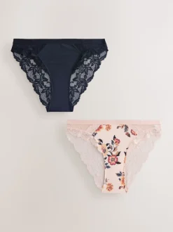 Imprimé crème/bleu marine - Culottes