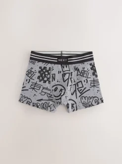 Imprimé crâne grafitti - Lot de 5 boxers (3-16ans)