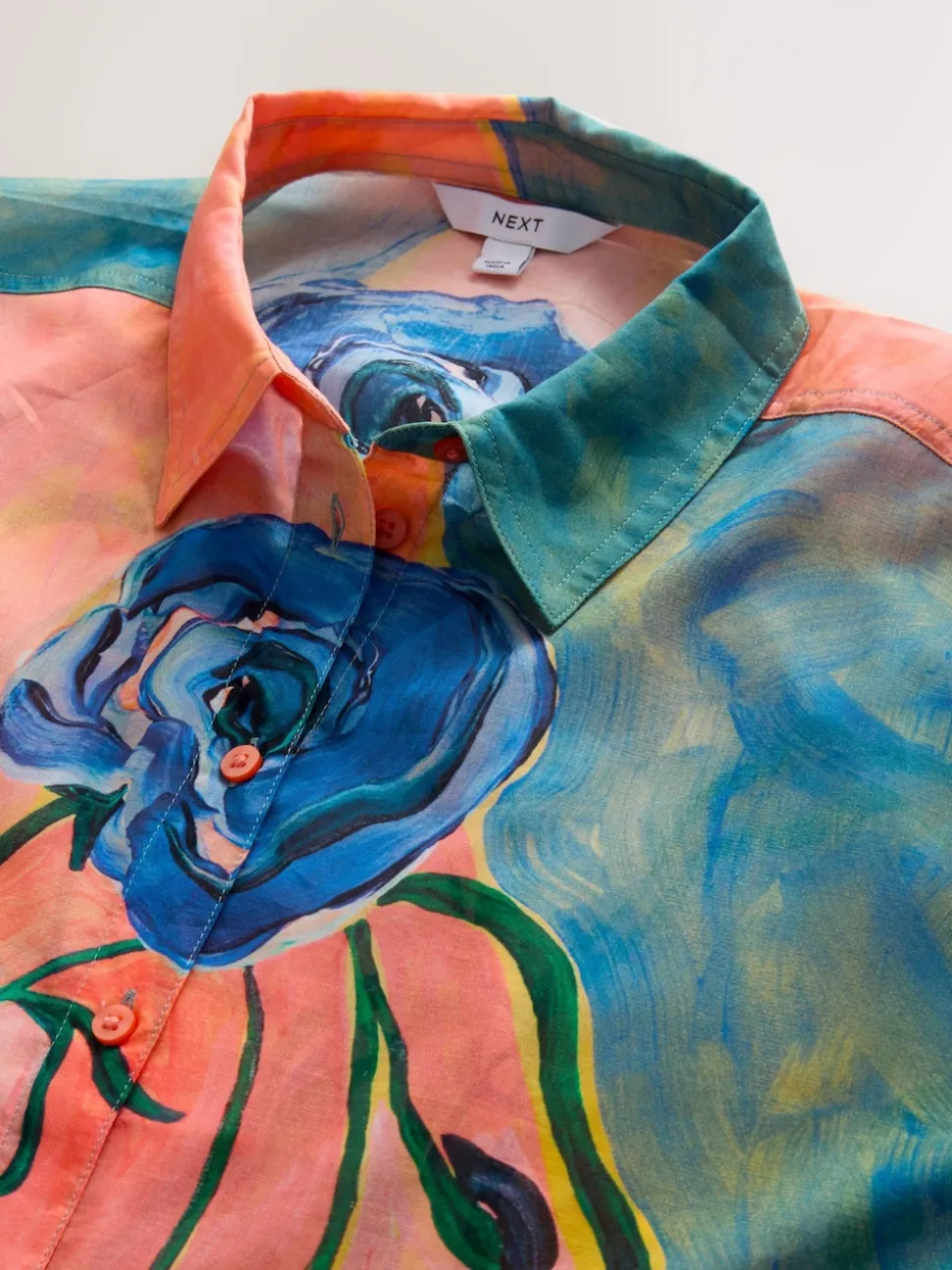 Imprimé Elizabeth Power Artist - Chemise décontractée Manche longue en coton léger