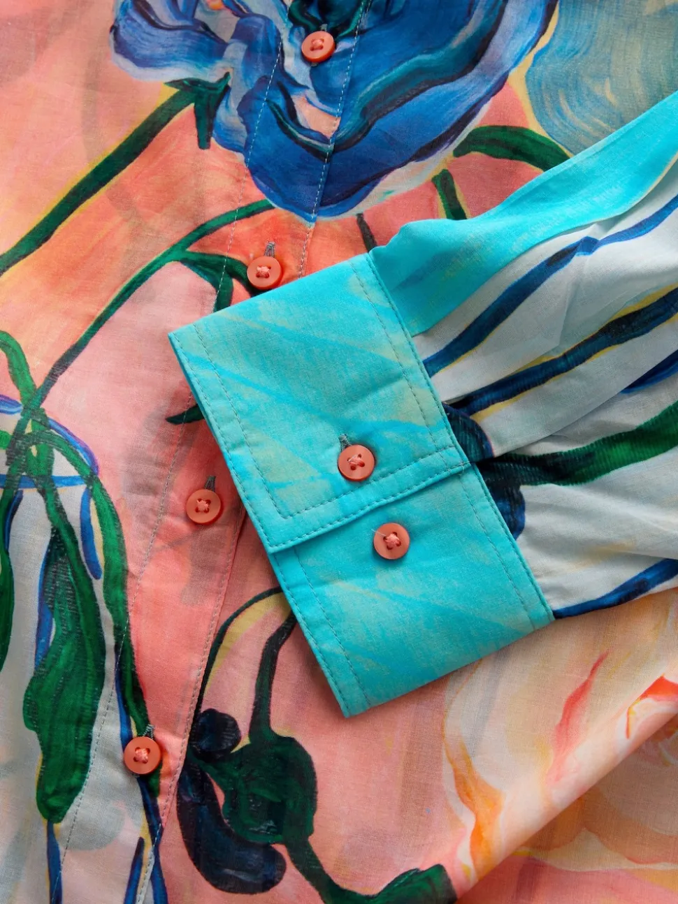 Imprimé Elizabeth Power Artist - Chemise décontractée Manche longue en coton léger