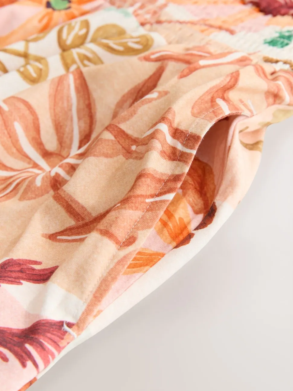 Imprimé fleuri rose - Combinaison en jersey à col carré et jambe large