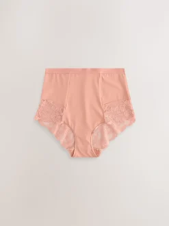 Imprimé floral/rose pâle - Lot de 2 culottes en dentelle sculptante
