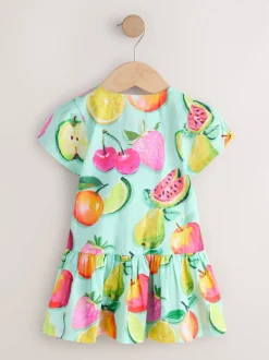 Imprimé fruits - Robe en coton à manches courtes (3mois8ans)