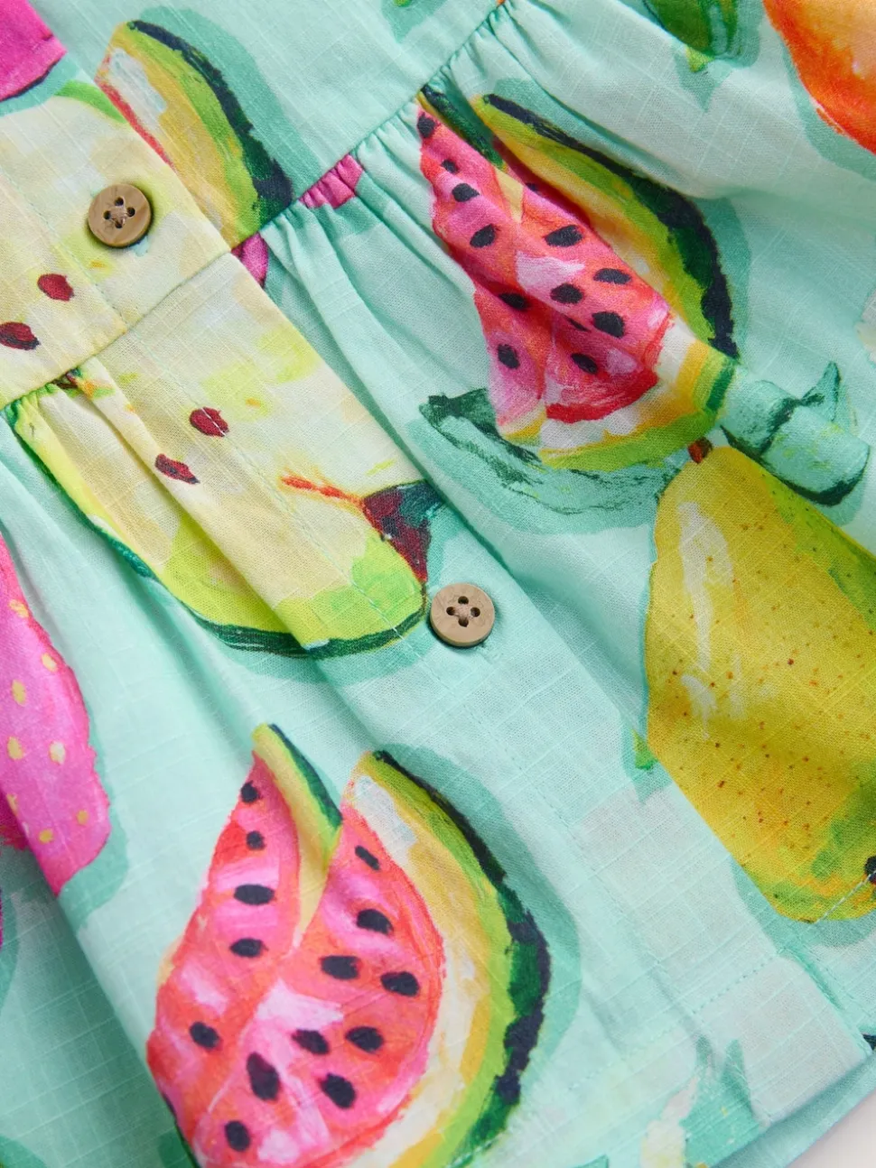 Imprimé fruits - Robe en coton à manches courtes (3mois8ans)