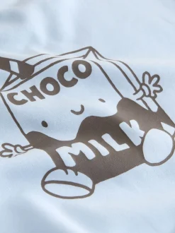 Imprimé lait bleu - Ensemble sweat et leggings (3 mois-7 ans)